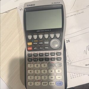 Casio fx-9860GII Graphing Calculator in Black and White
